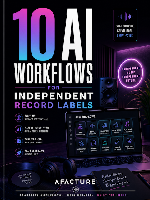10 AI Workflows for Independent Record Labels — free PDF by Tim Stickelbrucks